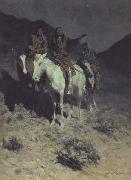 Frederic Remington Indian Scouts at Evening (mk43) oil painting reproduction